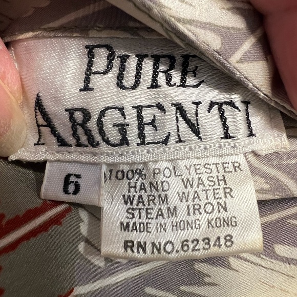 Vintage Pure Argenti graphic dress with pockets size 6 made in Hong Kong - Picture 4 of 9